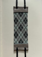 argyle bracelet - gunmetal, pewter, mint green