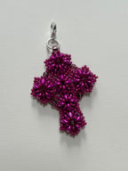 cross pendant - dark fuchsia