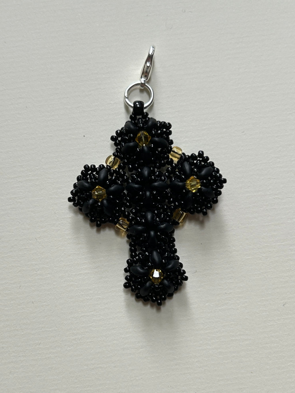 cross pendant - black