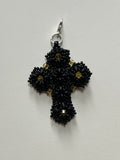 cross pendant - black