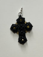 cross pendant - black