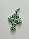 cross pendant - white, black, neon green